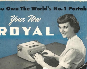 Royal QDL 1952 Typewriter Instruction Manual: Complete User Guide (Digital PDF Download)
