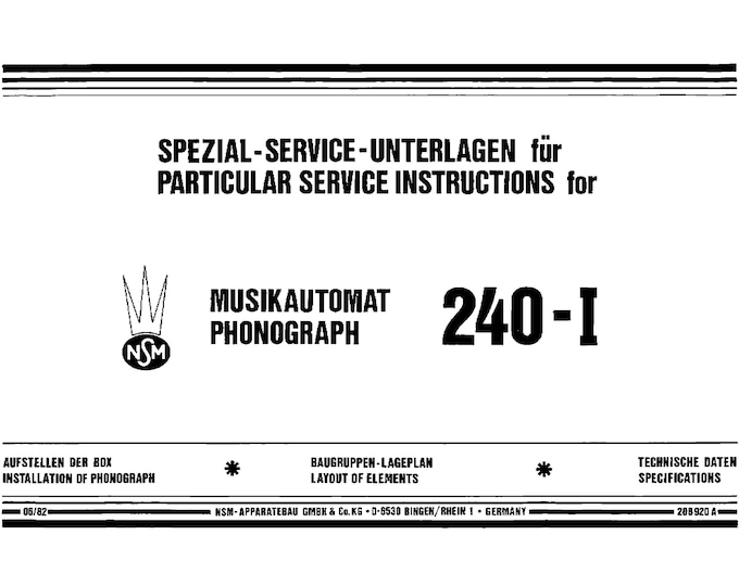 NSM - NSM-ES3-240-I-Satellite200-Se- Technical Manual - Service Manual - User Manual - English - German