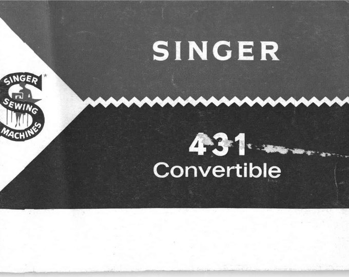 Singer 431 Sewing Machine Instruction Manual - User Manual - Complete User Guide - English