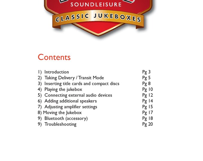 Sound Leisure- Selecting and Setting the Touch Screen Drivers - CAT5 Info Sheet - Operating Instructions - Service Manual - User Manual