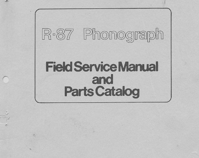 ROWE - R-87 - Schematic -   Service Manual - User Manual - Parts List - English
