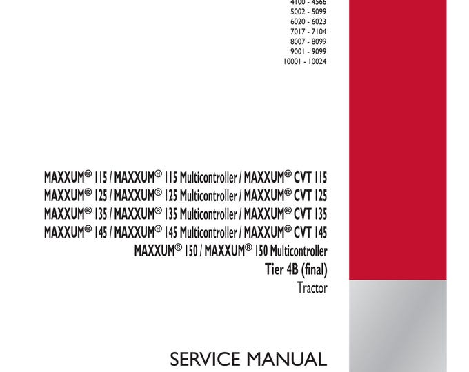 Case MAXXUM 115 -  Multicontroller - CVT 115 MAXXUM 125 - Cvt 125 Maxxum 135 Cvt 135 Maxxum 145 - Cvt 145 Maxxum 150 -Tier 4B (Pdf Download)