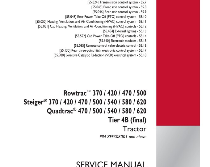 Case Rowtrac 370 420 470 500 - Steiger 370 420 470 500 540 580 620 - Quadtrac 470 500 540 580 620 - Tier 4B (Pdf Download)