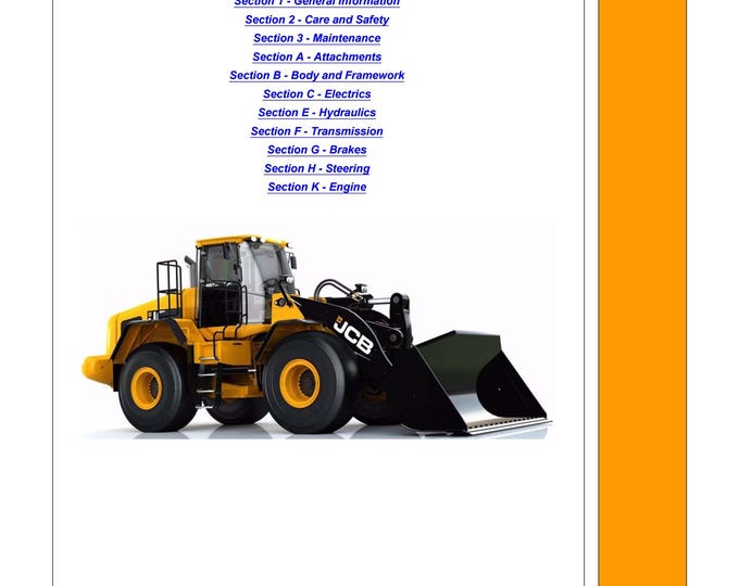 JCB 467 Wheeled Loading Shovel  - Workshop Manual - Service Manual- Owners manual  (pdf Download)