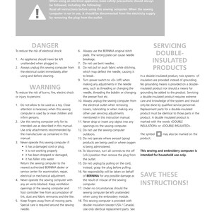 BERNINA artista 630 Sewing Machine Instruction Manual - User Manual - Complete User Guide - English