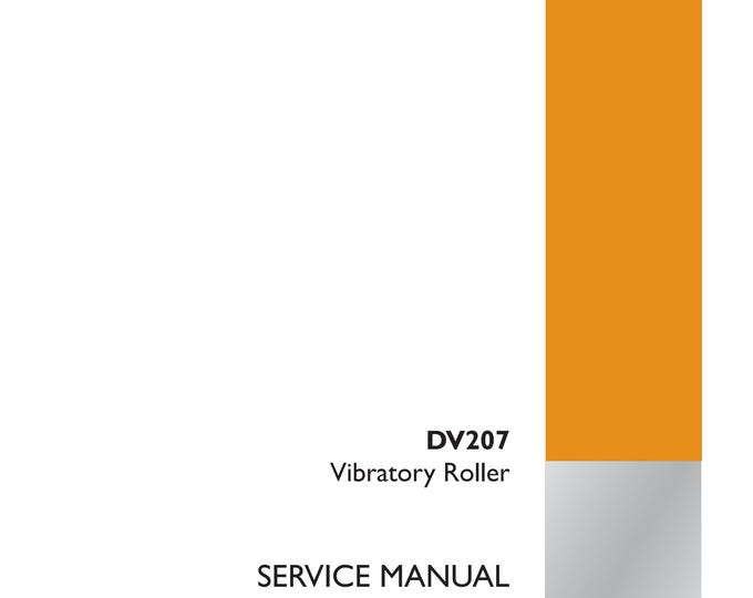 Case DV207 Vibratory Roller - Service Manual (Pdf Download)