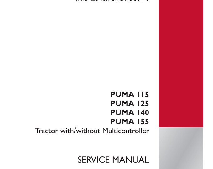 Case Puma 115 Puma 125 Puma 140 Puma 155-TRANSMISSION Powershift - 20.E- Repair Manual- (Pdf Download)