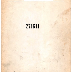 May include: A vintage Singer sewing machine service manual with the model number 271K11 and the form number 8674. The manual is from the library of Superior Sewing Machine & Supply LLC.
