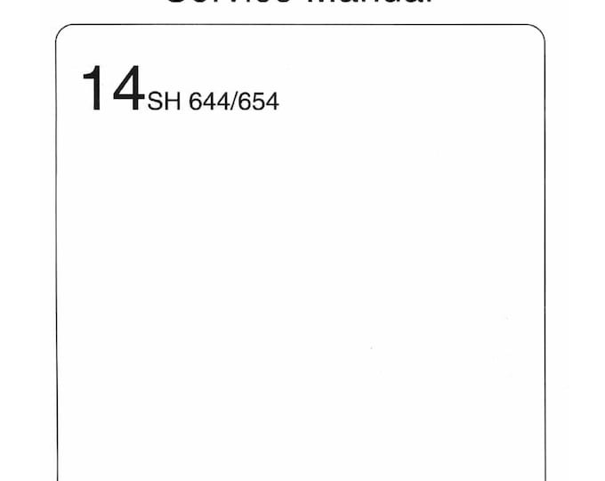 Singer-14SH644-14SH654-Service-Manual - Repair Manual - English