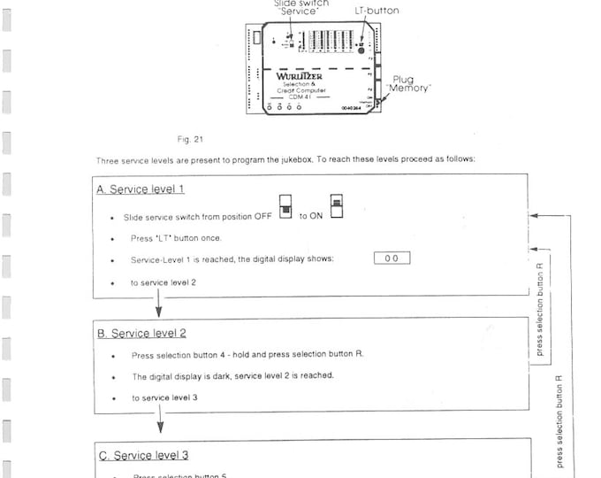 WURLITZER - 1015 One More Time CD - Sound System - Operating Instructions - Service Manual - User Manual - Schematic - Parts List