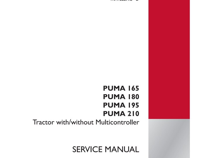 Case Puma 165 Puma 180 Puma 195 Puma 210-FRONT AXLE - 10.A- Repair Manual- (Pdf Download)