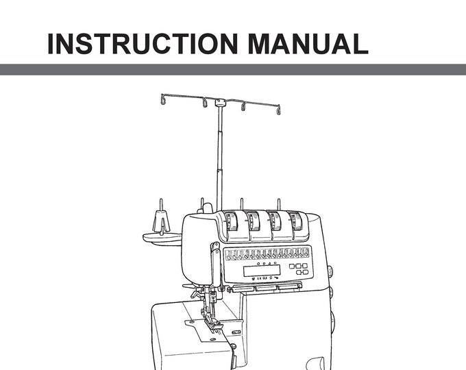 Juki MO2000QVP Sewing Machine Instruction Manual - User Manual - Complete User Guide
