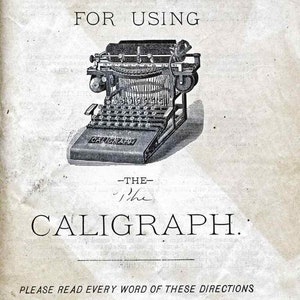 Caligraph Typewriter Instructiehandleiding - Gebruikershandleiding - Volledige gebruikershandleiding