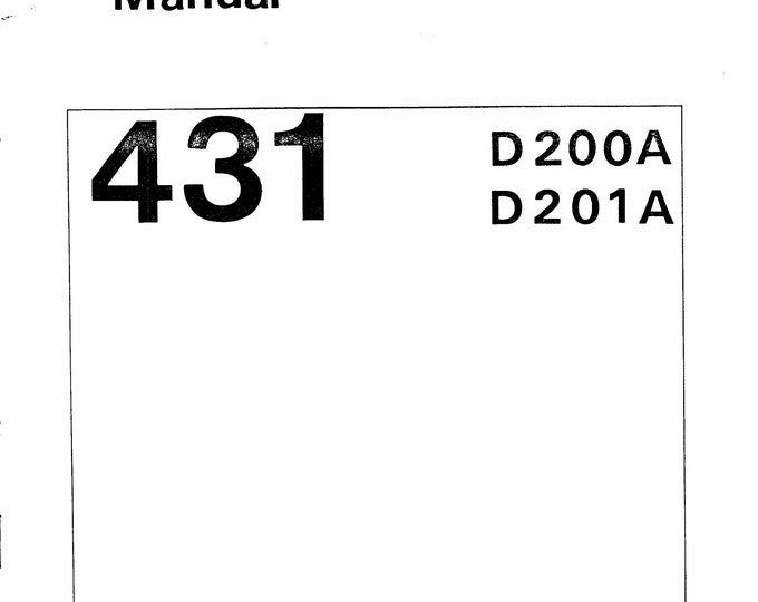 Singer-431D200A-431D201A-Service-Manual- Repair Manual - English