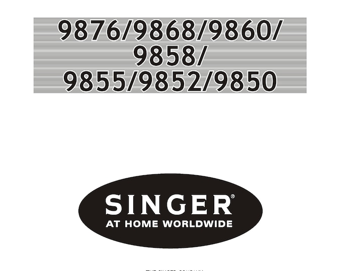 Singer-9876-9868-9860-9858-9855-9852-9850-Service-Manual Repair Manual - English