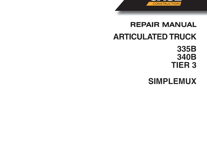 Case  335B 340B TIER 3 SIMPLEMUX -  Repair manual- Shop Manual (Pdf Download)