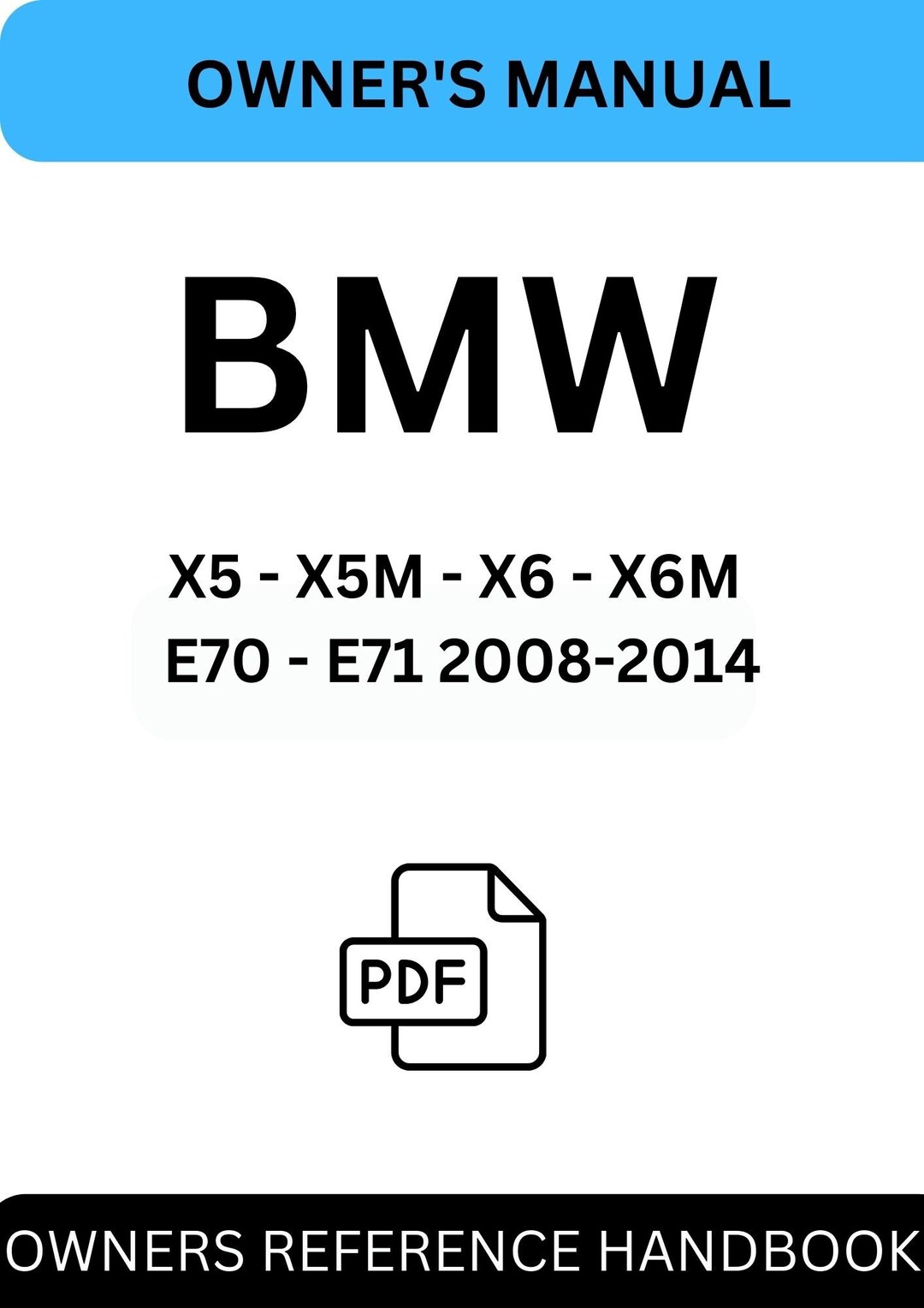 BMW X5 X5M X6 X6M E70 E71 20082014 Owners Manual Etsy