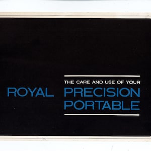 Instructiehandleiding Royal Precision Typewriter - Gebruikershandleiding - Volledige gebruikershandleiding