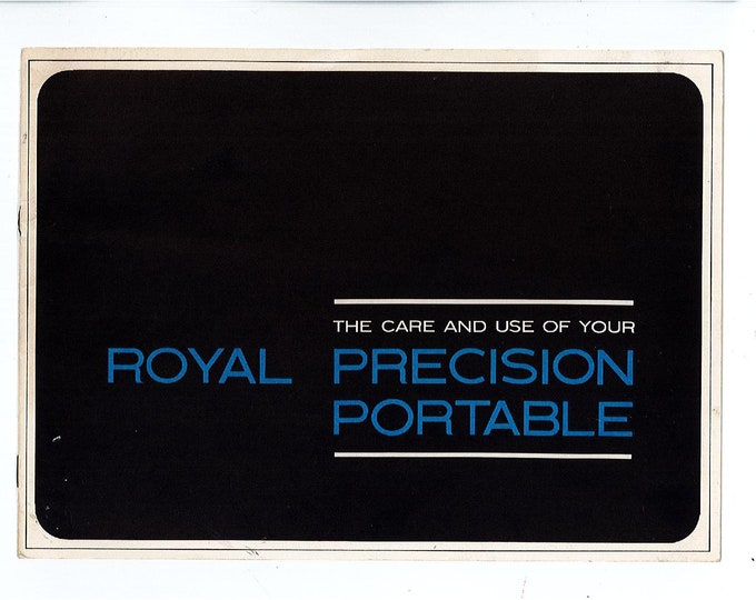 Royal Precision Typewriter Instruction Manual - User Manual - Complete User Guide