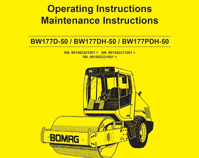 Bomag Single Drum Roller BW 177 D_DH_PDH-50 Maintenance & Operating Instructions 04.2012 0852820 - English  (Pdf Download)