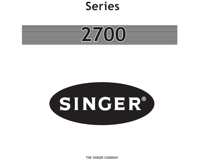 Singer-Series-2700-Service-Manual Repair Manual - English