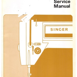Könnte beinhalten: Ein Vintage Singer 591 UTT Service Manual. Das Cover zeigt eine schematische Illustration einer Nähmaschine in Weiß und Gold vor cremefarbenem Hintergrund. Das Singer-Logo ist prominent oben platziert. Der Text "From the library of: Superior Sewing Machine & Supply LLC" befindet sich unten.
