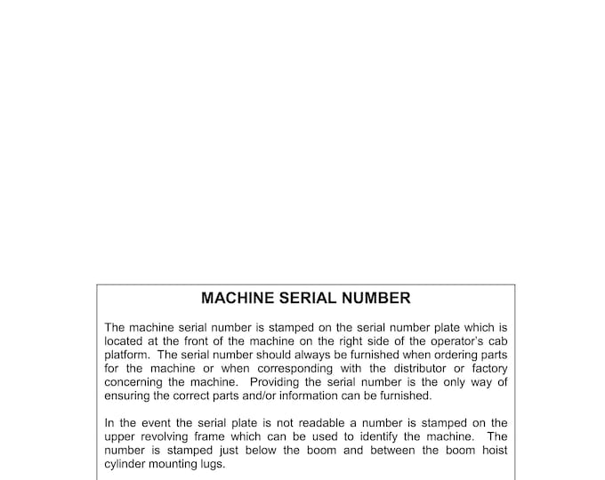 Linkbelt - Excavator 700 LX EX Tier 3  - Shop Manual - Workshop Manual - Service Manual - English