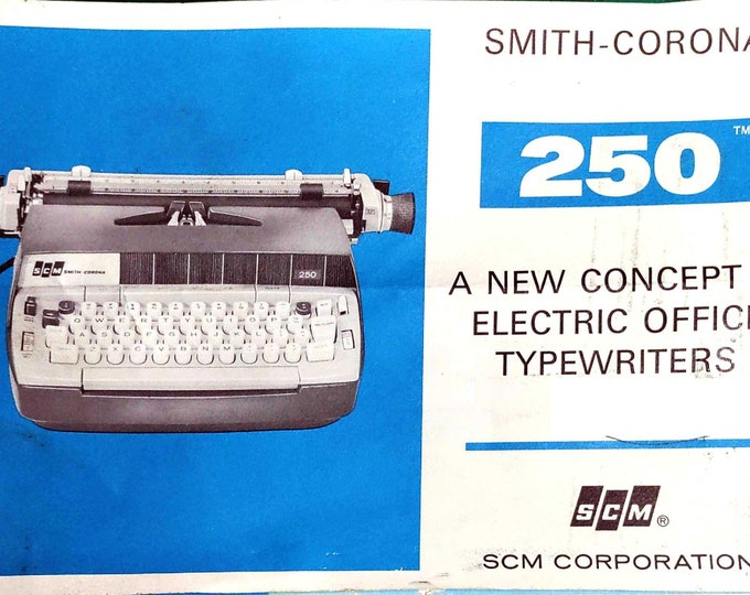 Smith Corona 250 Typewriter Instruction Manual - User Manual - Complete User Guide