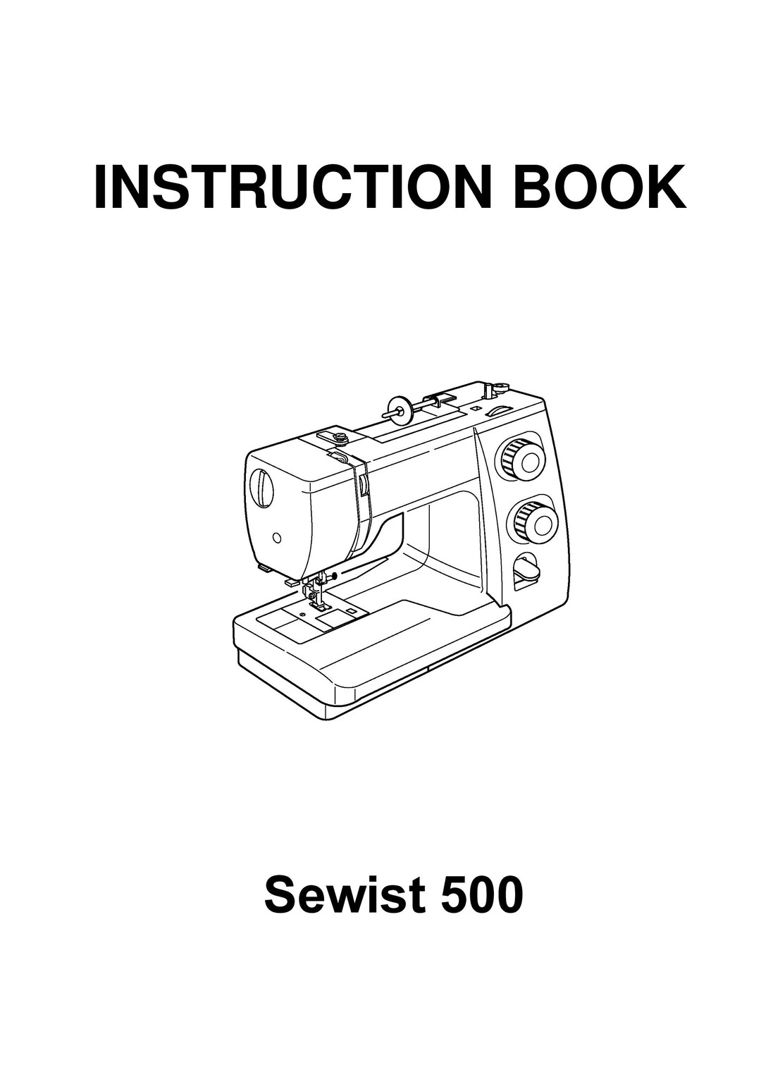 Janome 500 Sewist Sewing Machine Instruction Manual User Manual