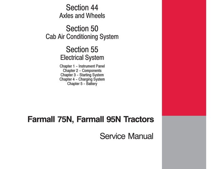 Case FARMALL 75N, FARMALL 95N - Repair Manual - Service Manual-Shop Manual (Pdf Download)