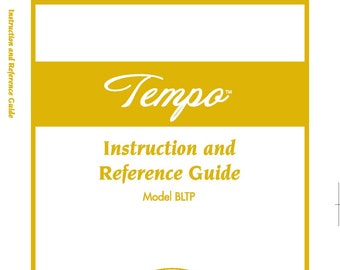Baby Lock Tempo BLTP Sewing Machine Instruction Manual - User Manual - Complete User Guide