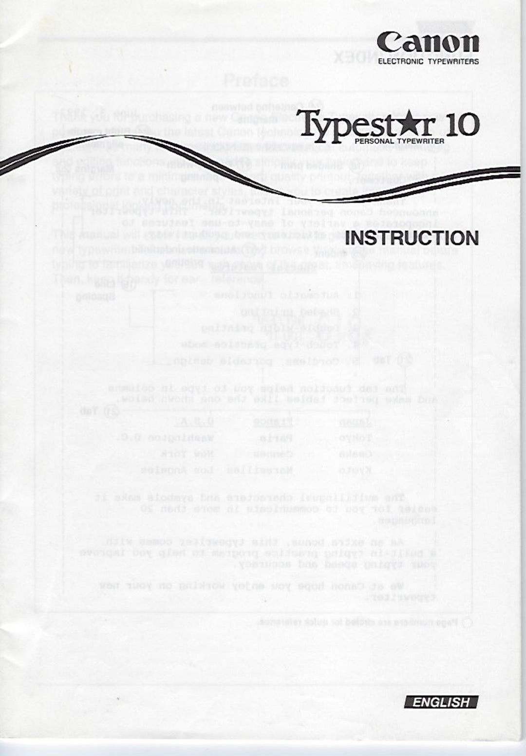 Machine à écrire Canon typestar 10 - Label Emmaüs