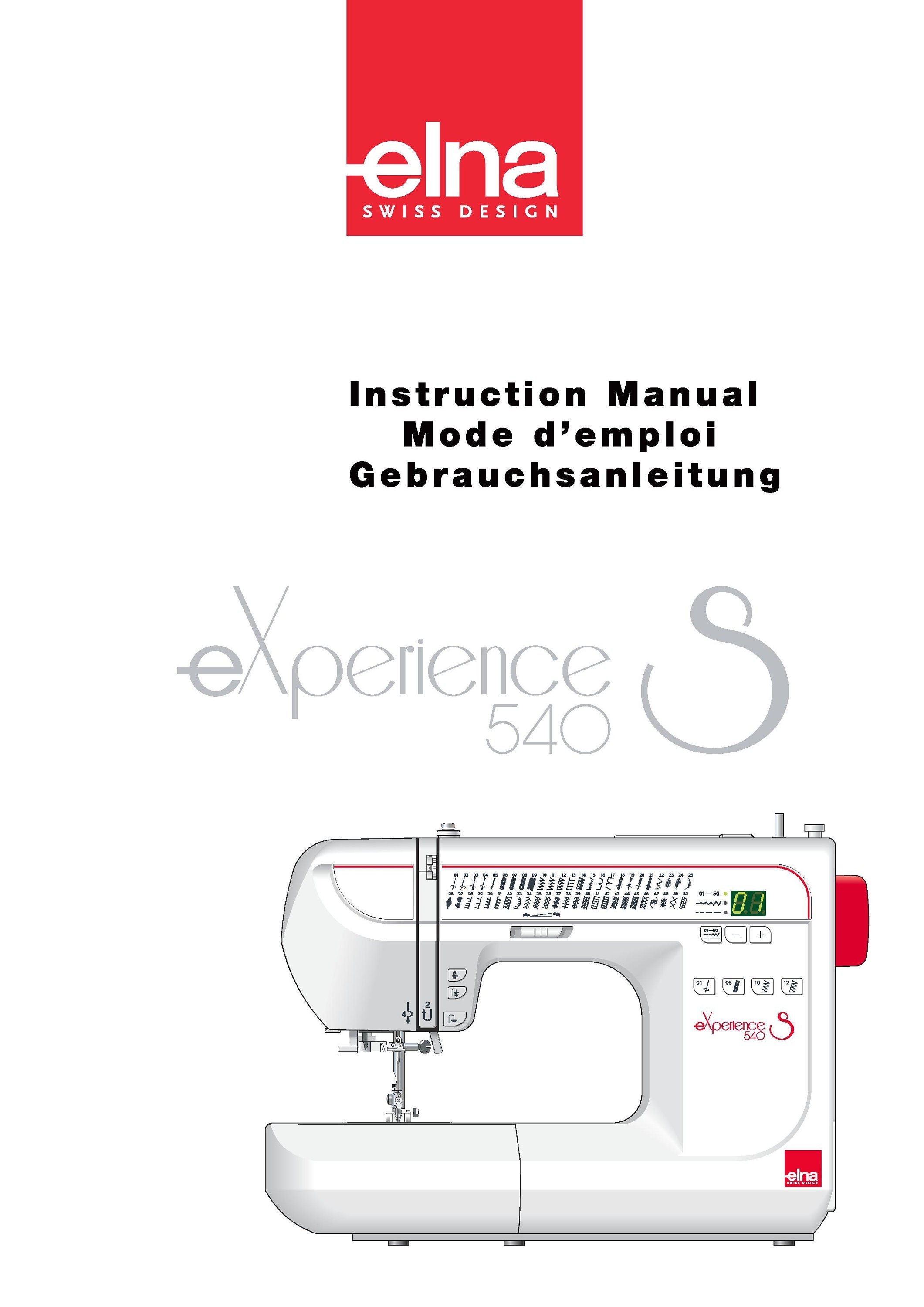 User manual Elna eXperience 540 (English - 100 pages)
