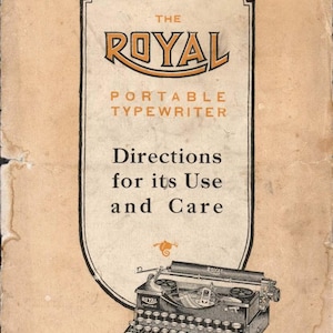 Royal P 1926 Typewriter Instruction Manual - User Manual - Complete User Guide