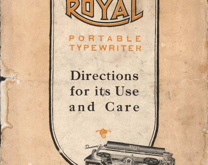 Royal P 1926 Typewriter Instruction Manual - User Manual - Complete User Guide