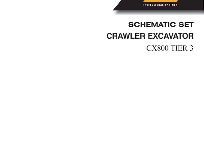 Case Schematic Set CRAWLER EXCAVATOR CX800 TIER 3 - Repair Manual - Service Manual (Pdf Download)