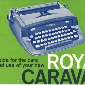 Royal Caravan Typewriter Instruction Manual - User Manual - Complete User Guide