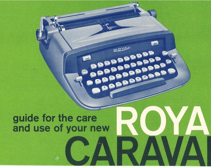 Royal Caravan Typewriter Instruction Manual - User Manual - Complete User Guide