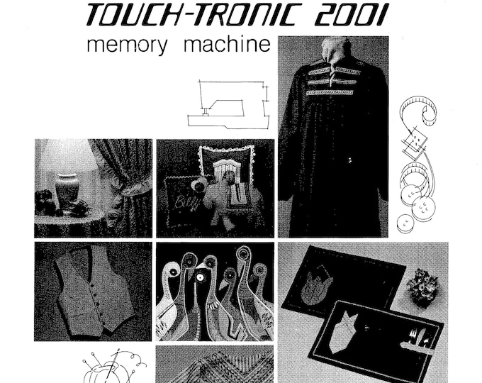 Singer 2001 Touch-Tronic Sewing Machine Instruction Manual - User Manual - Complete User Guide - English