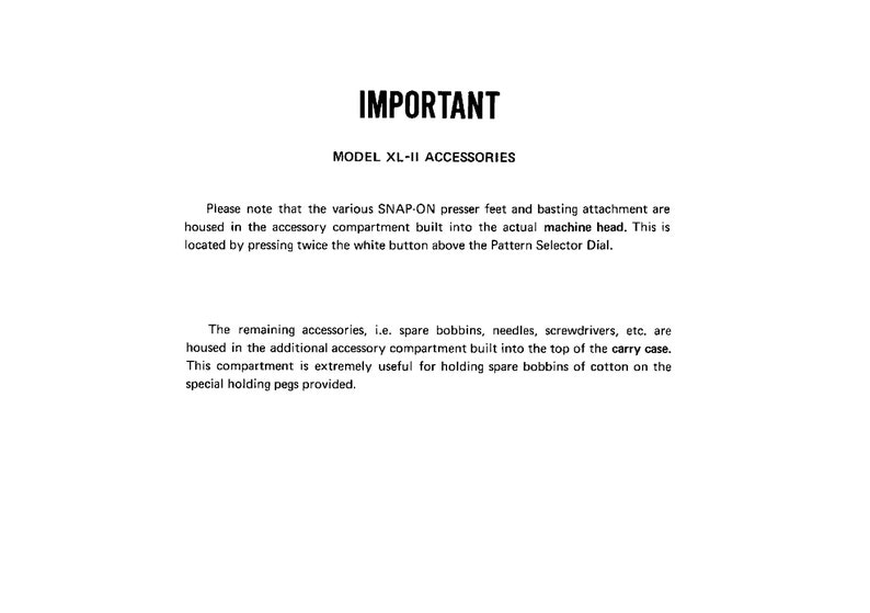 Janome New Home 400 400E XL II Sewing Machine Instruction Manual User