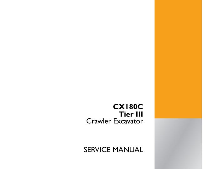 Case CX180C Tier III Crawler Excavator-Repair Manual - Service Manual-(Pdf Download)