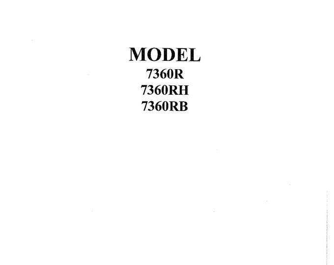 CONSEW 7360R-7360RH-7360RB Sewing Machine Instruction Manual - User Manual - Complete User Guide - English