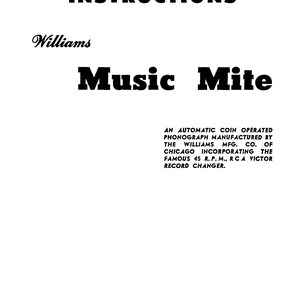 Williams - Music Mite - RCA VICTOR RP-168 Series Service Manual - Instructions - User Manual - English