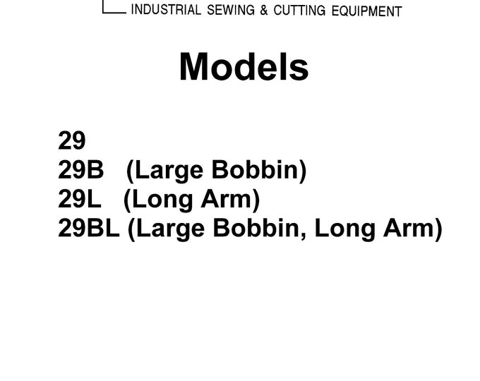 CONSEW 29-29B-29L-29BL Sewing Machine Instruction Manual - User Manual - Complete User Guide - English