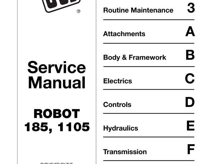 JCB ROBOT 185, 1105 9803-8510  - Workshop Manual - Service Manual - Parts Manual - Owners Manual (PDF Download)