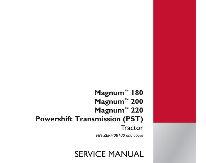 Case Magnum™ 180 Magnum™ 200 Magnum™  240-  Repair manual- Shop Manual (Pdf Download)