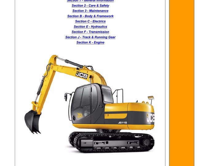 JCB JS115,JS130,JS145 - Tier III Auto - Workshop Manual - Service Manual - Parts Manual - Owners Manual (pdf Download)