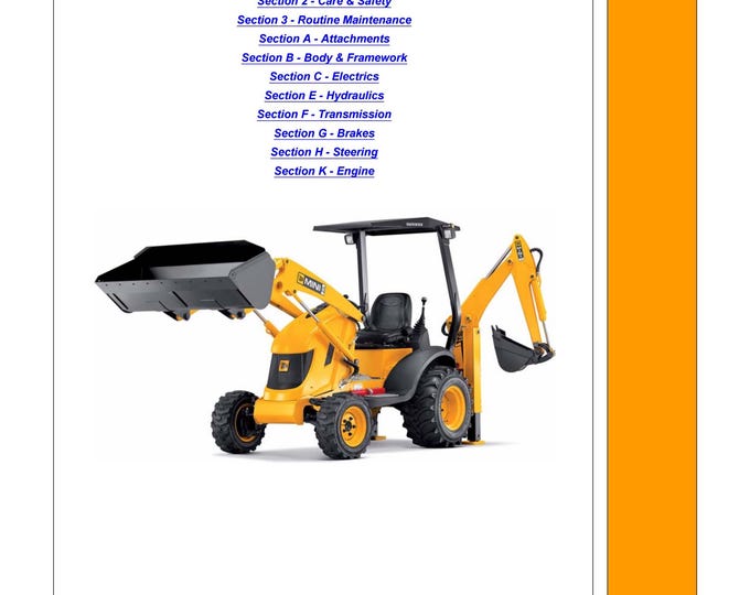 JCB Mini CX - 9803-9340 - Workshop Manual - Service Manual - Parts Manual - Owners Manual