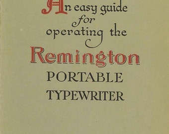 Remington portable Typewriter Instruction Manual - User Manual - Complete User Guide