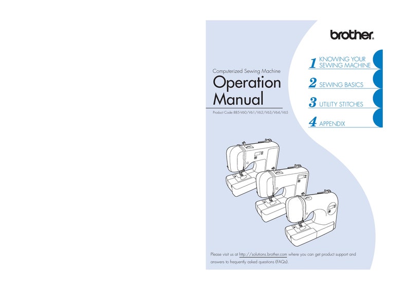 Brother CS5055PRW Sewing Machine User Manual - Etsy